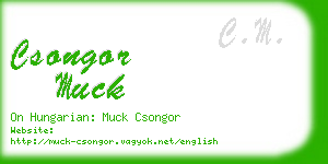 csongor muck business card